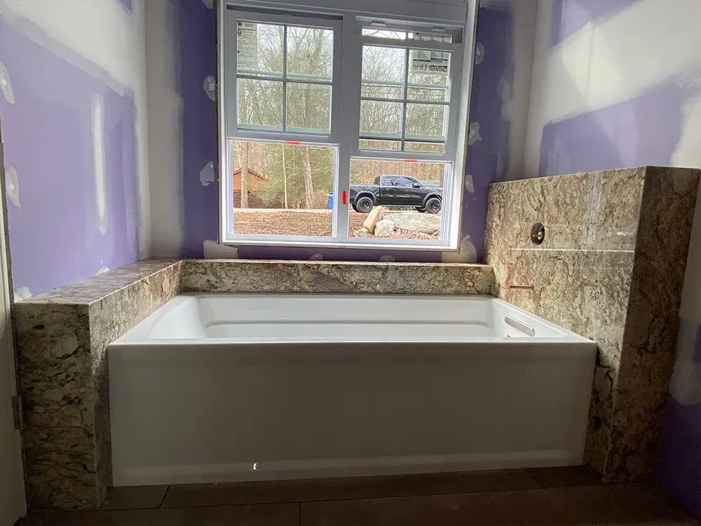 Bathroom with stone surfaces