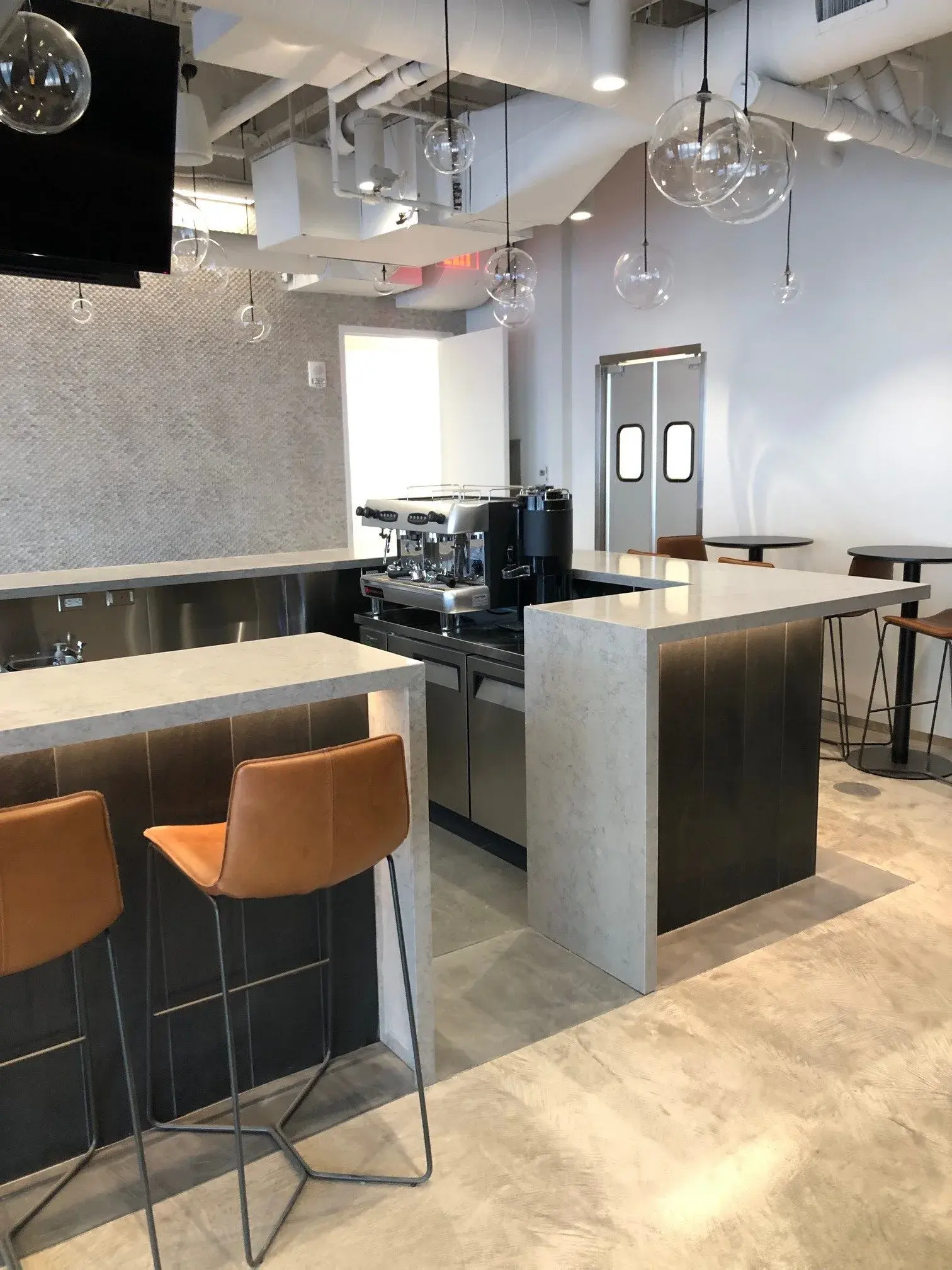 Cafe counter installation