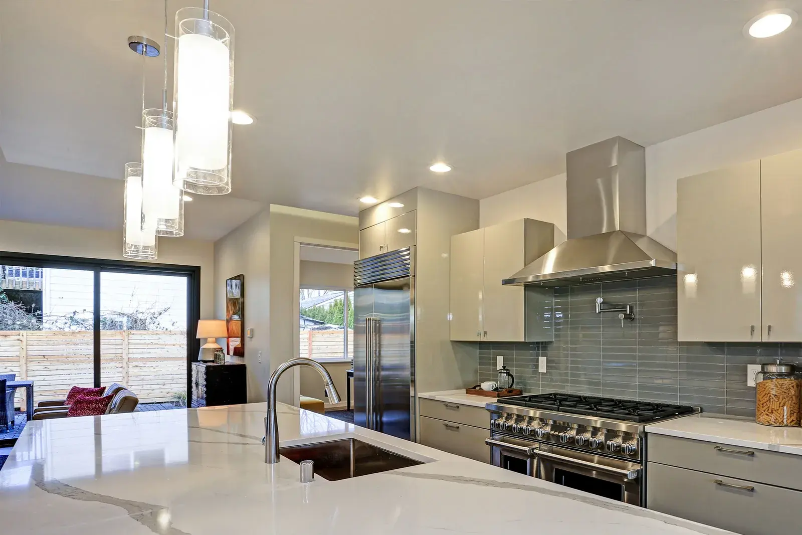 Modern kitchen countertop installation