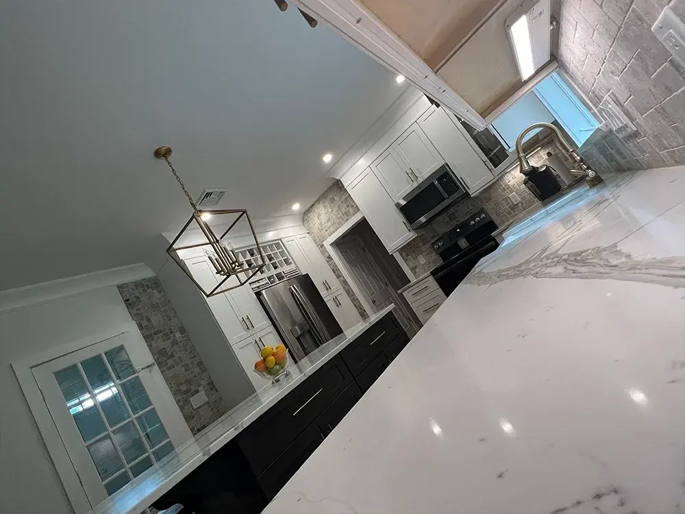 Modern kitchen with quartz